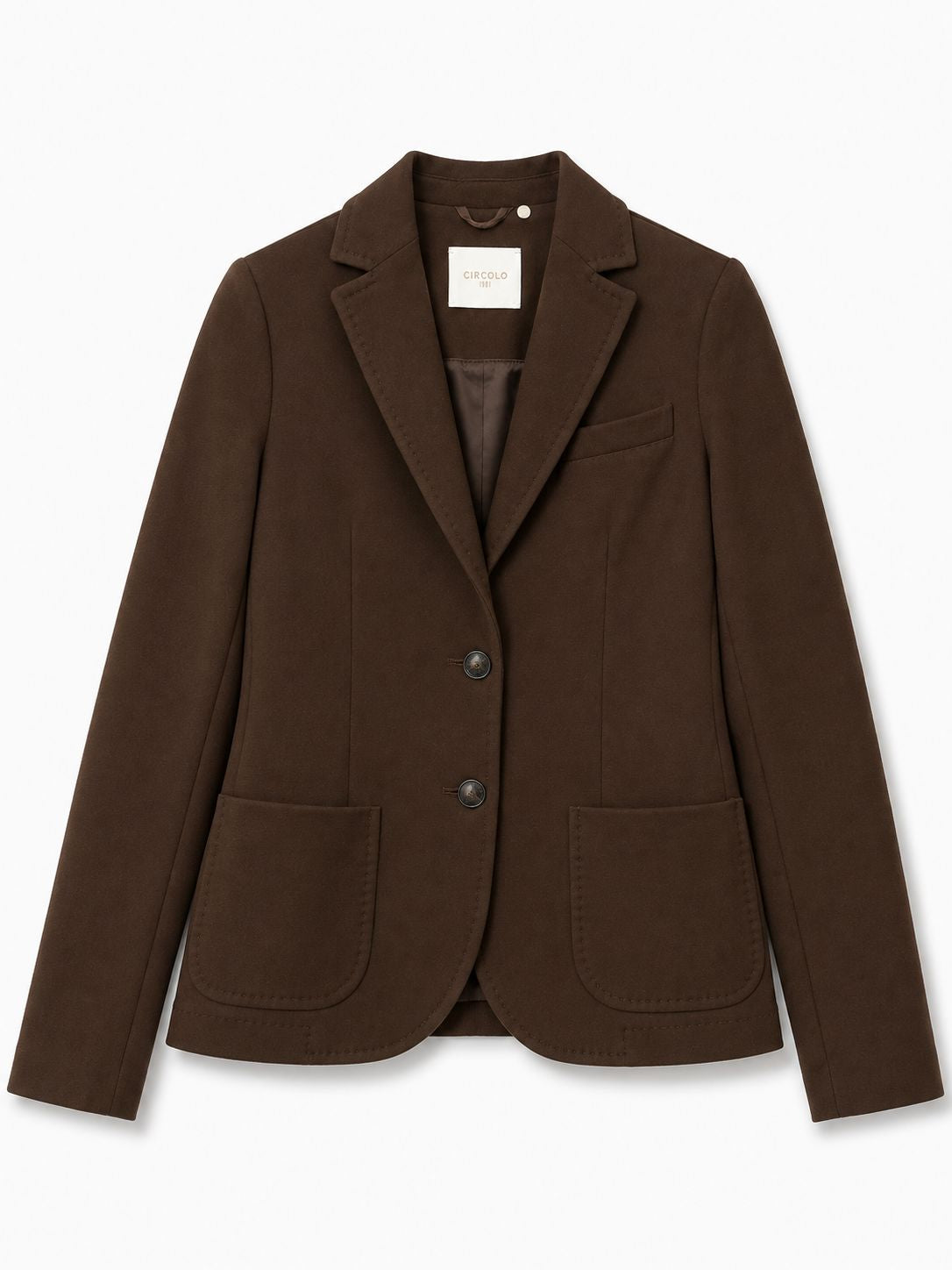 Button Fleece Blazer Jackets Circolo 
