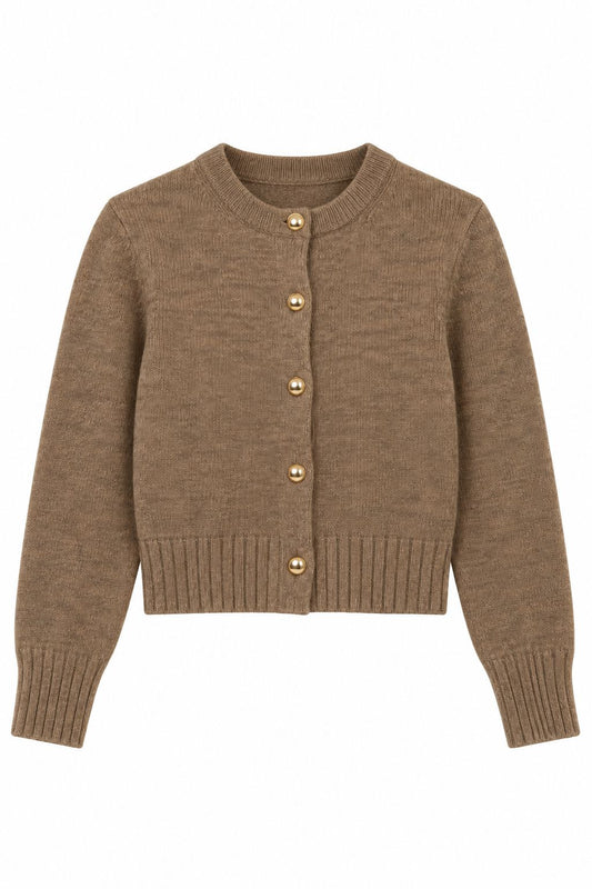 James Fuzzy Crew Cardigan-Sweaters-Uniquities