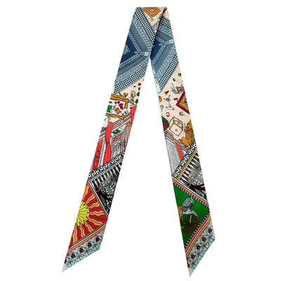Printed Skinny Neck Tie-Accessories-Uniquities