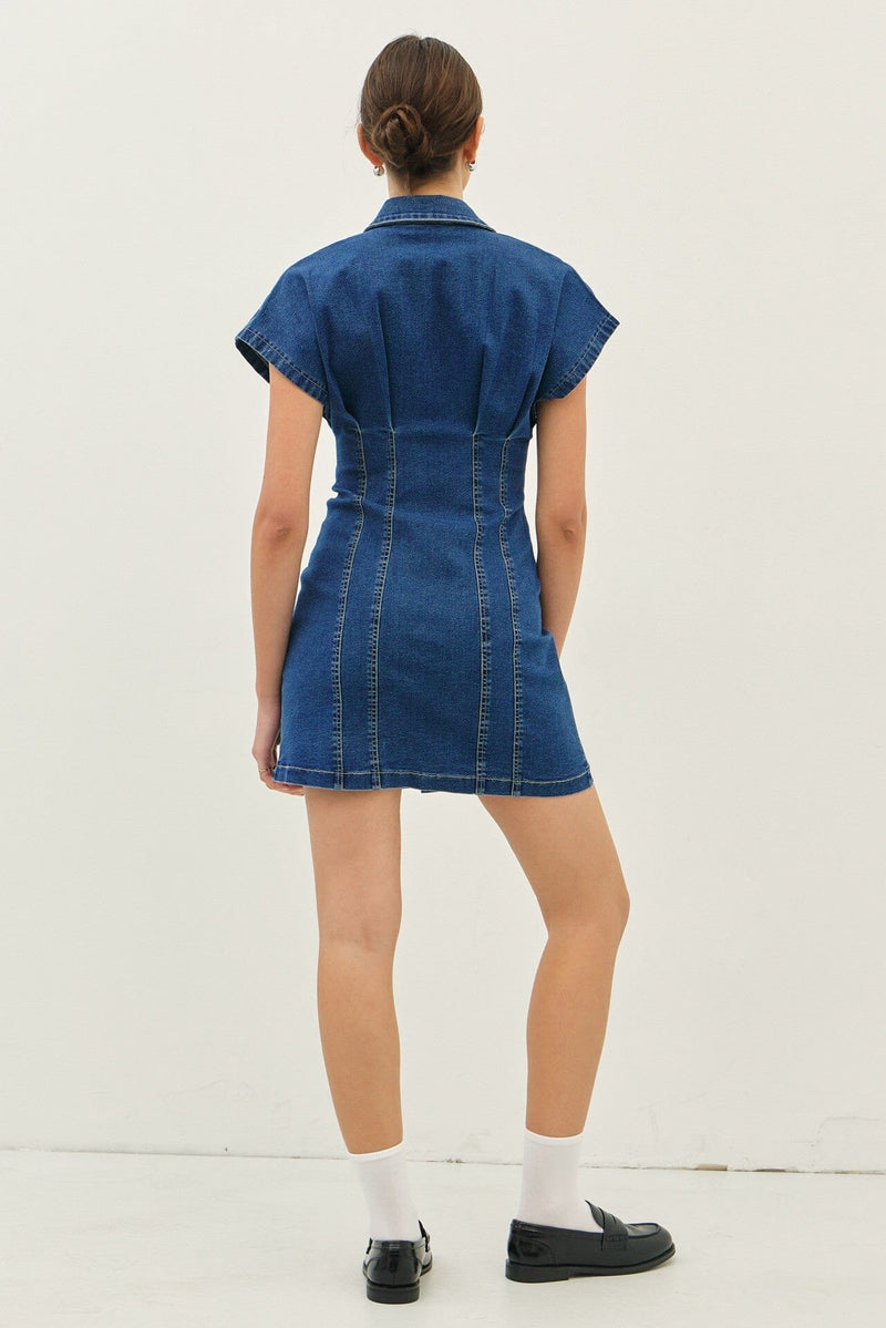 Emma Denim Dress-Dresses-Uniquities