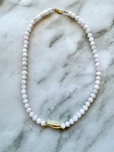 Ashia Beaded Fish Necklace-Jewelry-Uniquities