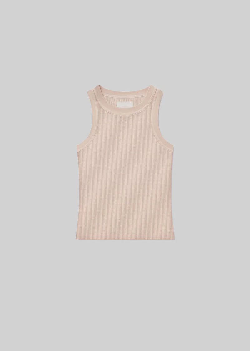 Isabel Rib Tank in Muted Rose-Tee Shirts-Uniquities