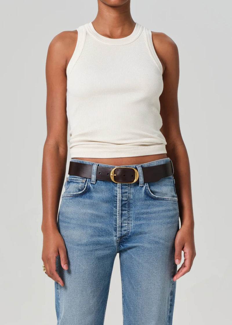 Isabel Rib Tank in Dune-Tee Shirts-Uniquities