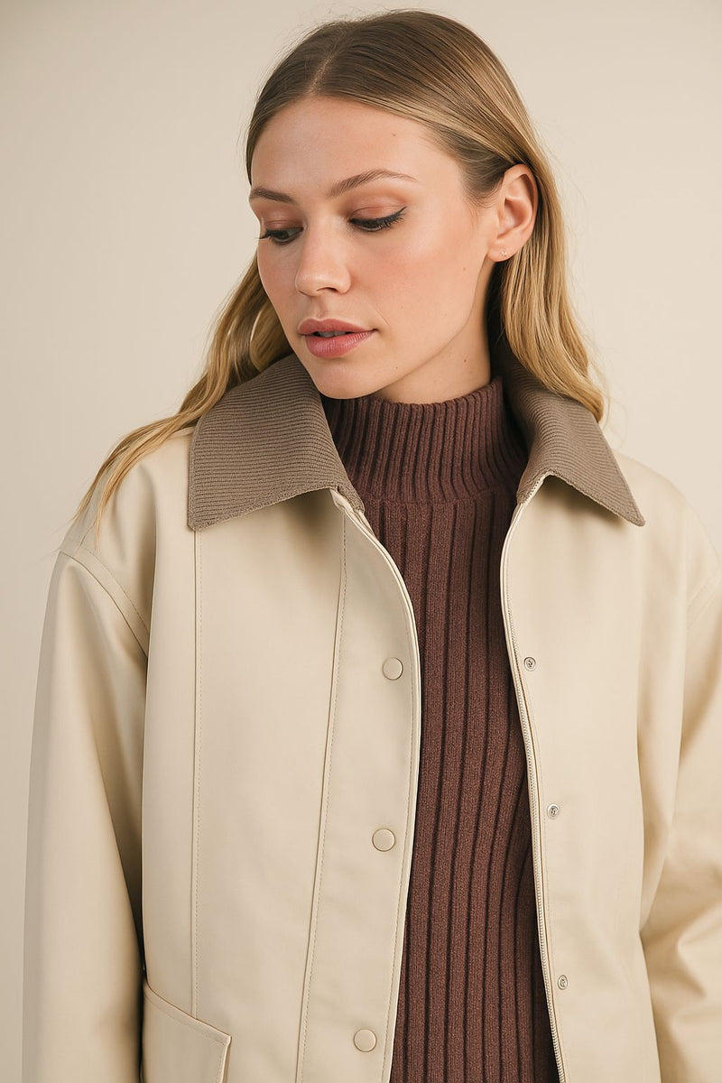 Ashtin Faux Leather Jacket-Jackets-Uniquities