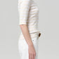 3/4 Sleeve Boat Neck Slim Tee-Tops/Blouses-Uniquities