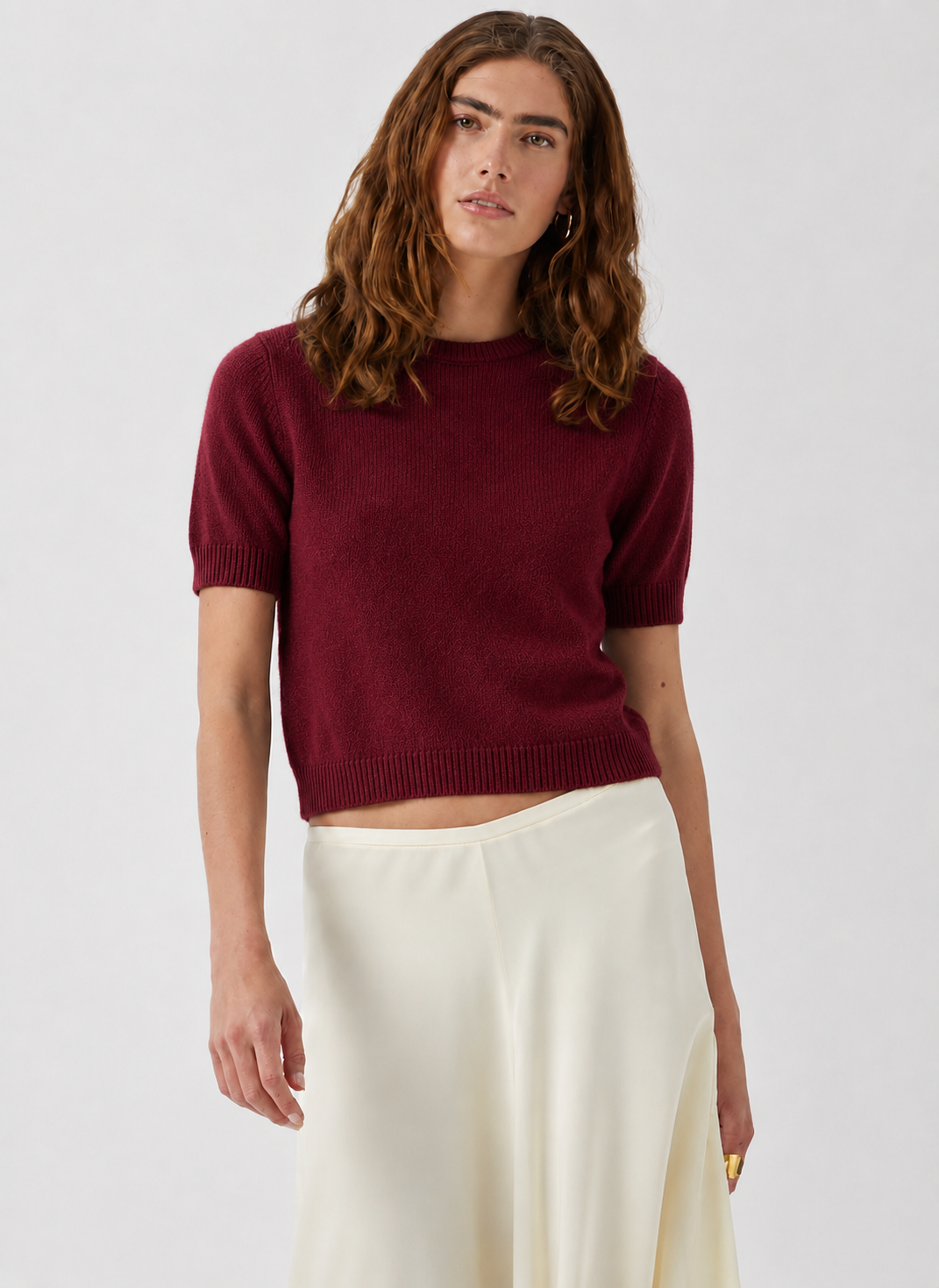 Short Sleeve Cropped Crew