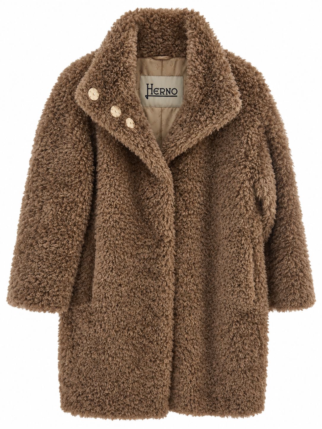 Curly Faux Fur Collar Coat-Jackets-Uniquities