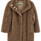 Curly Faux Fur Collar Coat