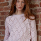 Diamond Stitch Pointelle Crew Sweaters Autumn Cashmere 