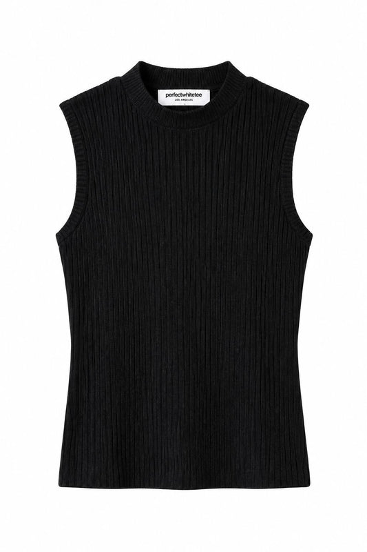 Violet Rib Sleeveless Tee-Tops/Blouses-Uniquities