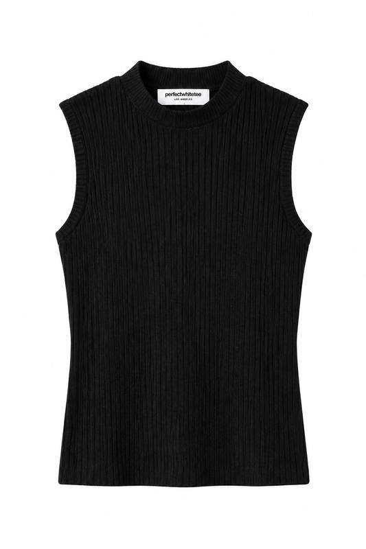 Violet Rib Sleeveless Tee