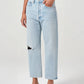 90's Crop Mid Rise Loose Straight Jeans-Denim-Uniquities
