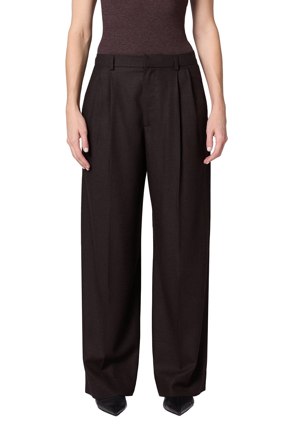 Sathia Trouser In Felted Wool by AGOLDE - Image 2
