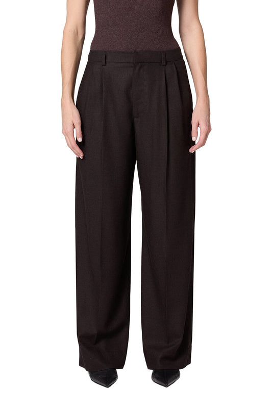 Sathia Trouser In Felted Wool-Bottoms-Uniquities