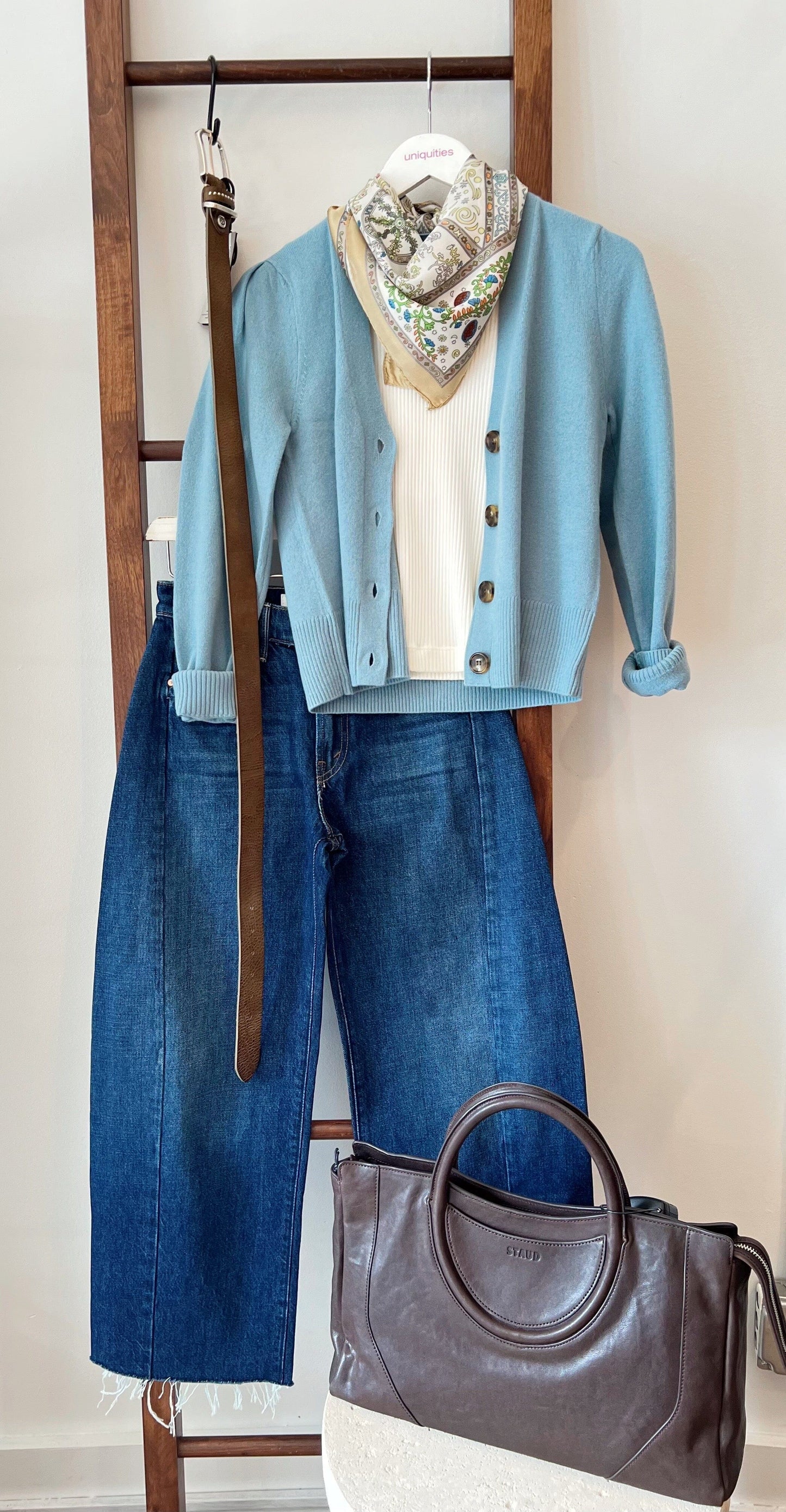 Floral Fashion Scarf Yellow-Accessories-Uniquities