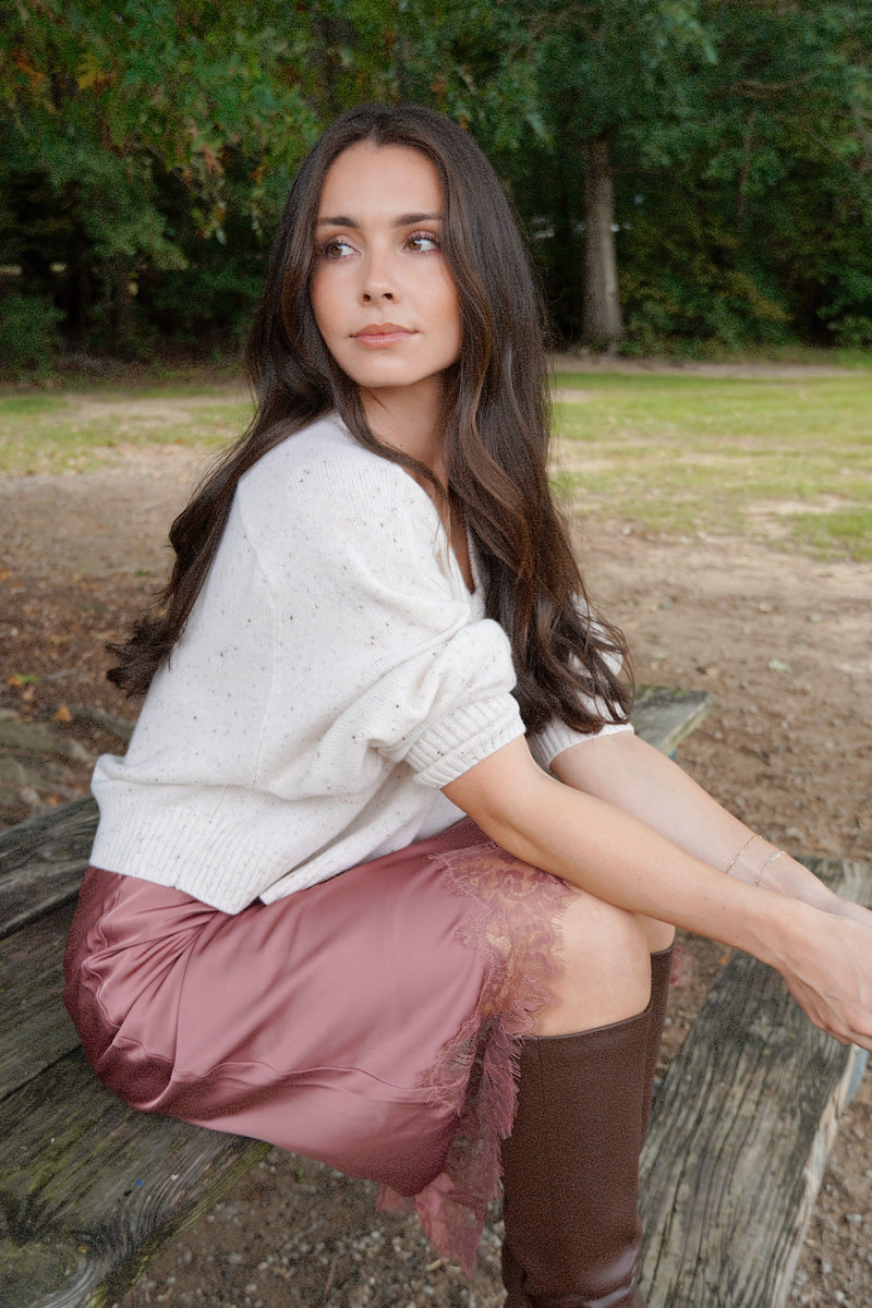 Lea Lace Hem Skirt-Bottoms-Uniquities