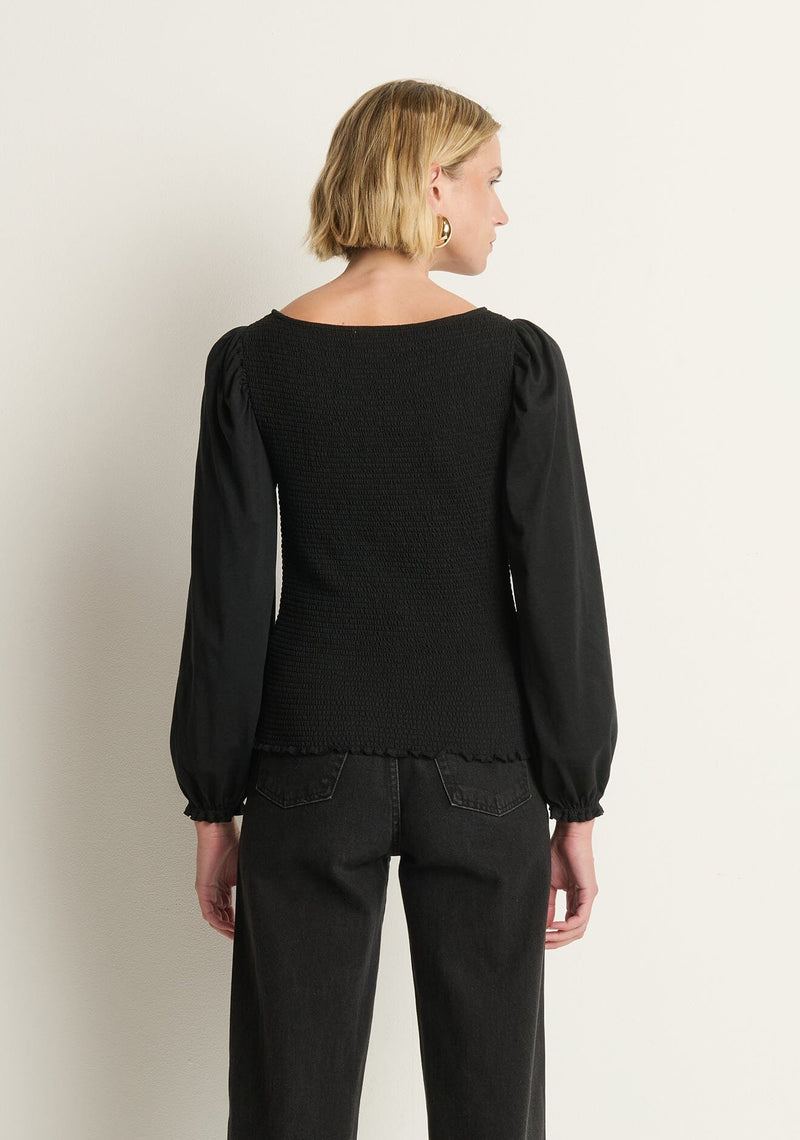 Aidan Smocked Blouse-Tops/Blouses-Uniquities