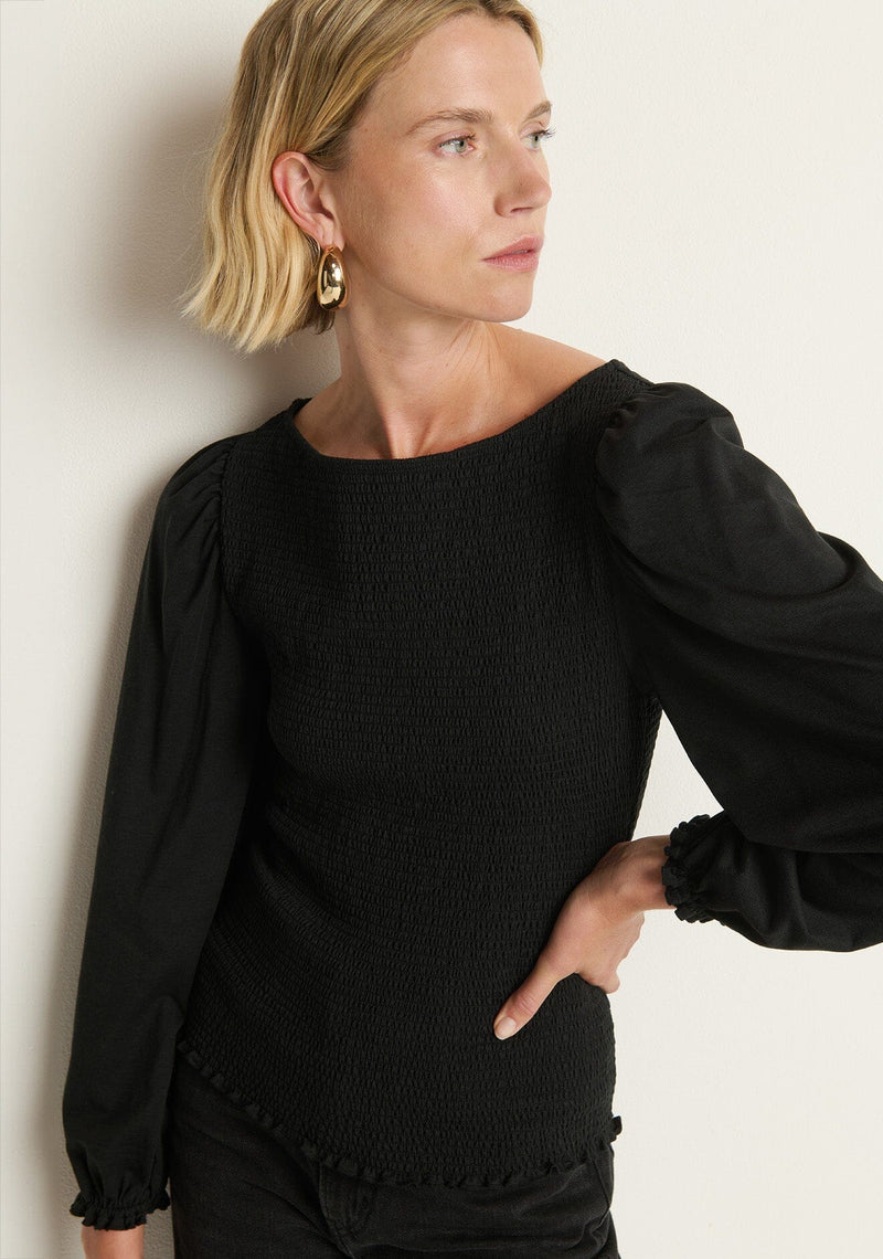 Aidan Smocked Blouse-Tops/Blouses-Uniquities