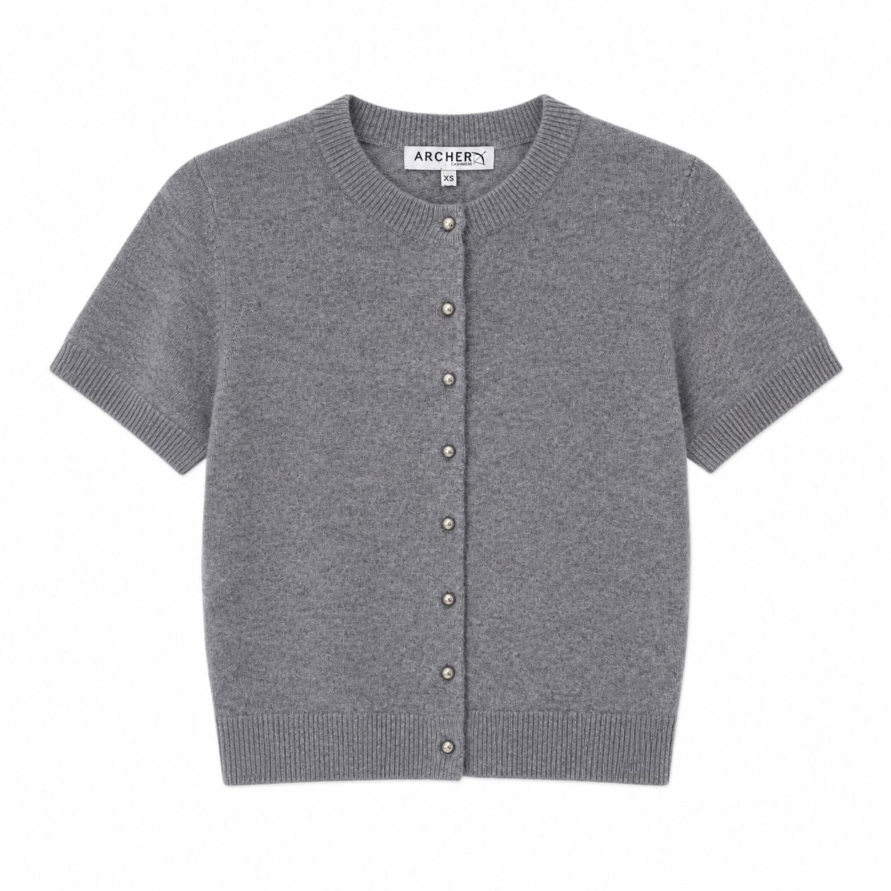 Ashton Short Sleeve Crew Cardigan Sweaters Archer Cashmere 