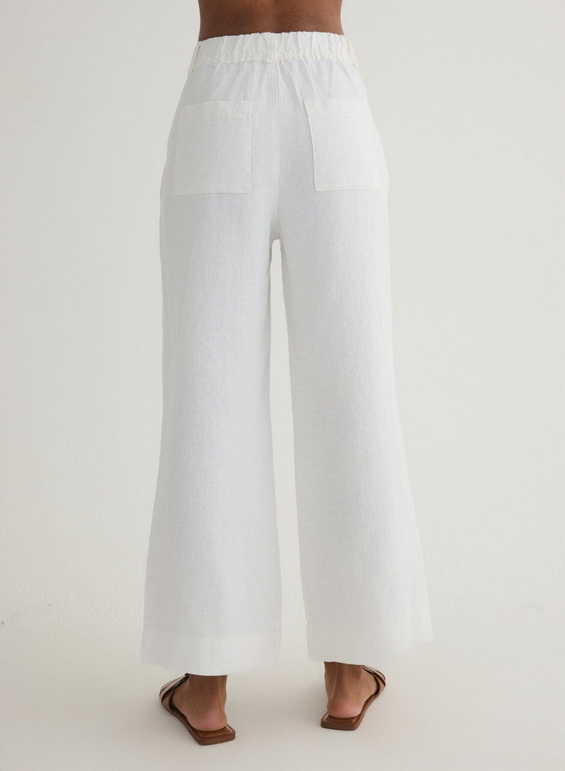 Pleated Wide Leg Ankle Pant-Bottoms-Uniquities