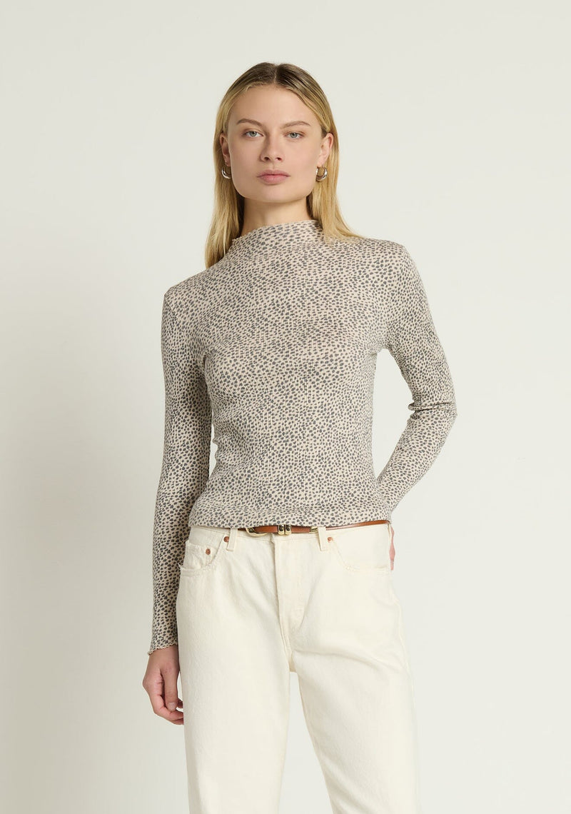 Brenna Mock Neck Top-Tops/Blouses-Uniquities