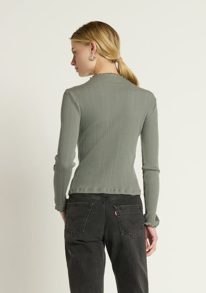 Brenna Mock Neck Top-Tops/Blouses-Uniquities