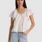Odette Flutter Sleeve Top-Tops/Blouses-Uniquities
