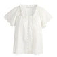 Odette Flutter Sleeve Top-Tops/Blouses-Uniquities