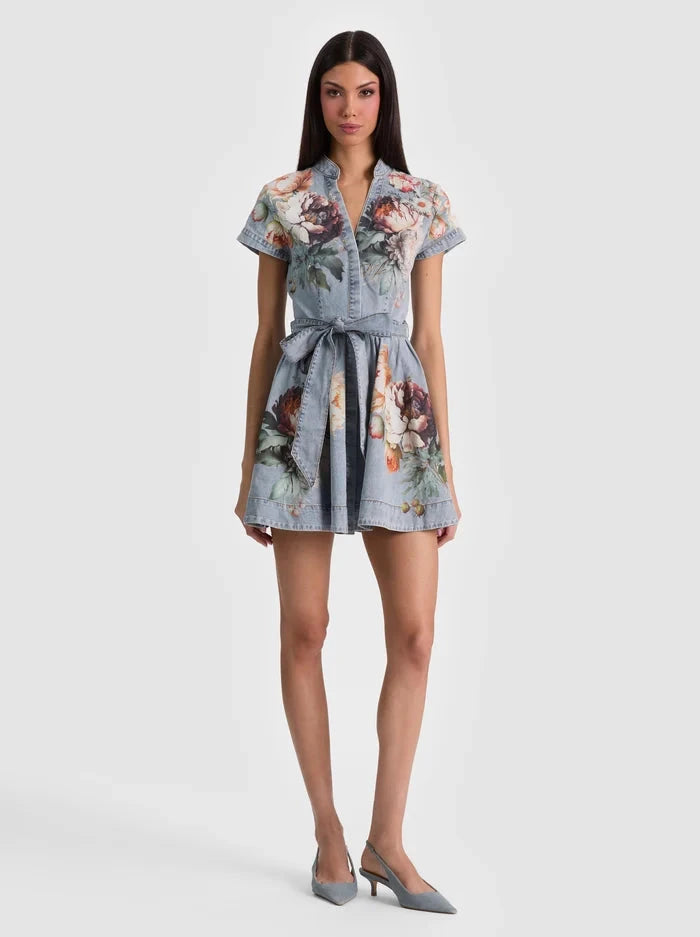 Lucy Mini Denim Shirtdress-Dresses-Uniquities