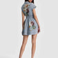 Lucy Mini Denim Shirtdress-Dresses-Uniquities