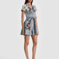 Lucy Mini Denim Shirtdress-Dresses-Uniquities