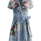 Lucy Mini Denim Shirtdress-Dresses-Uniquities