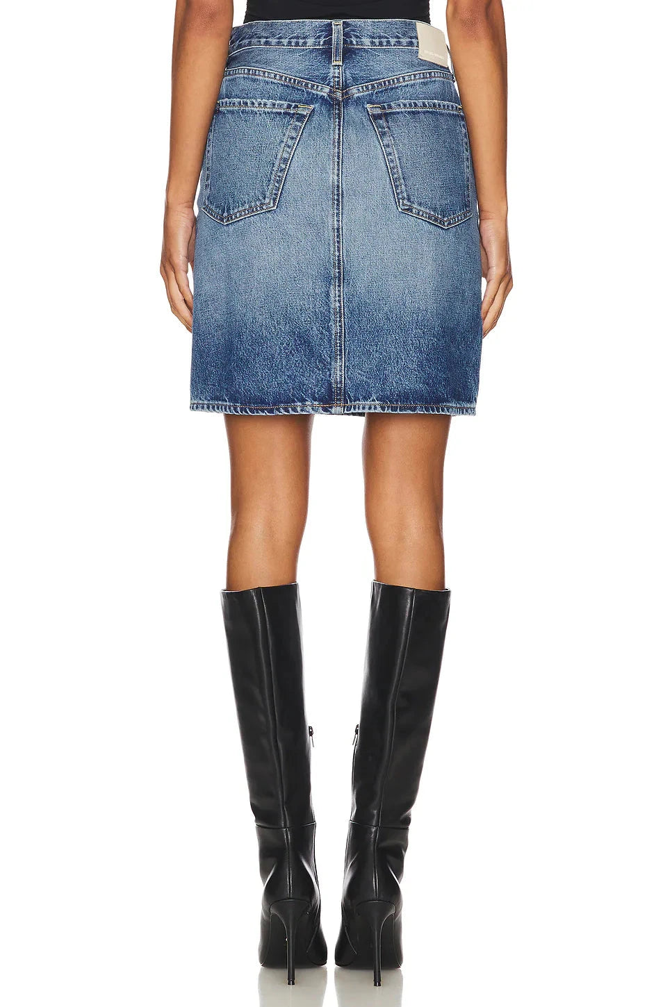 Etta Pencil Skirt-Denim-Uniquities