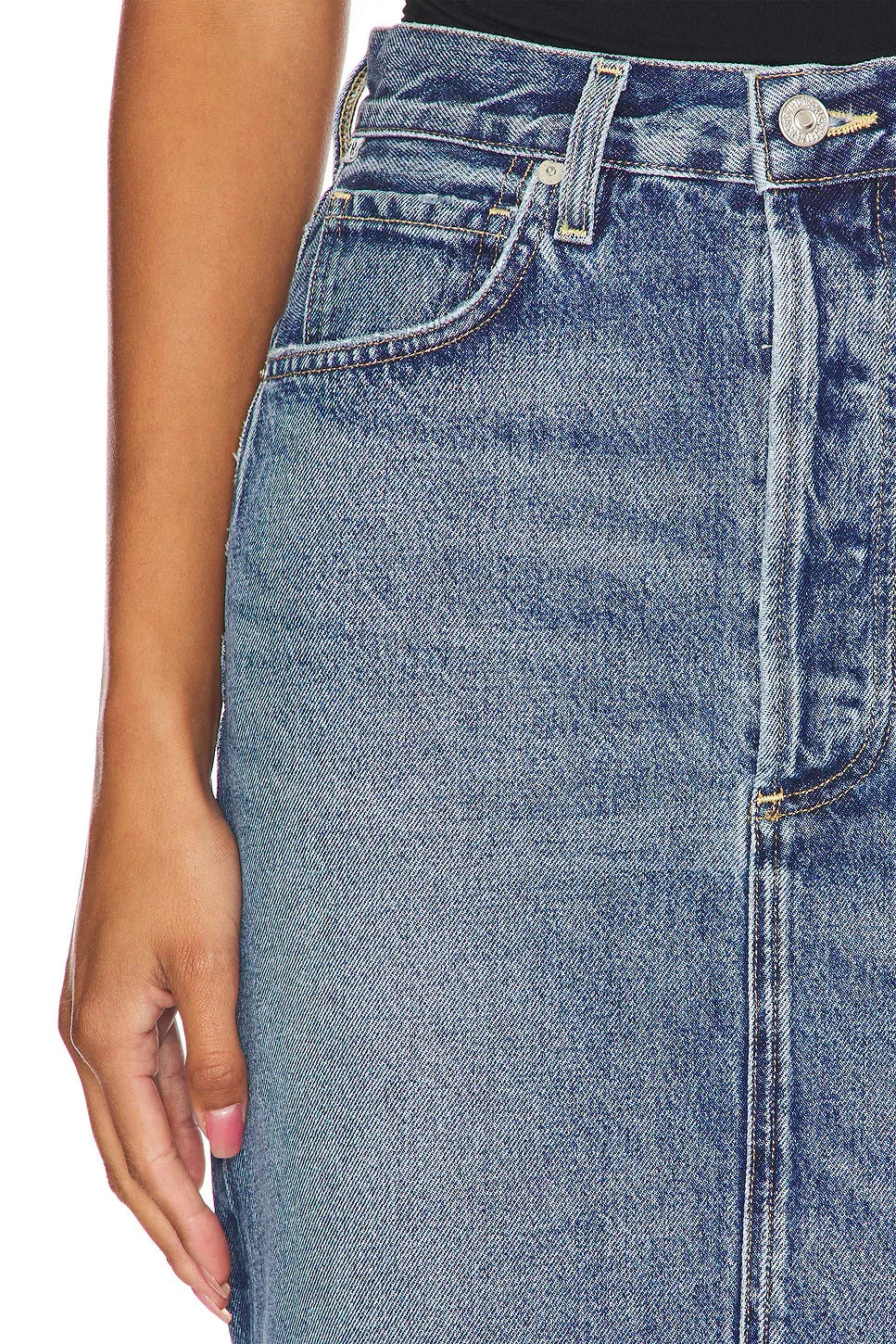 Etta Pencil Skirt-Denim-Uniquities