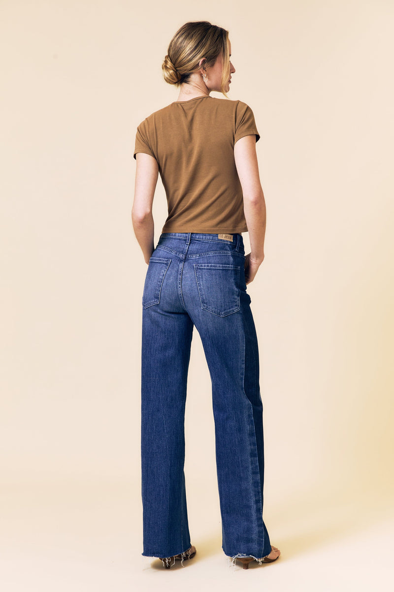 Column High Rise Jeans-Denim-Uniquities