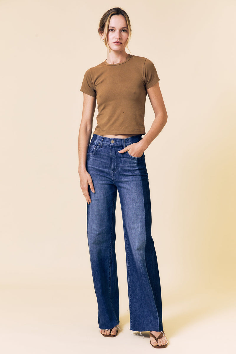 Column High Rise Jeans-Denim-Uniquities