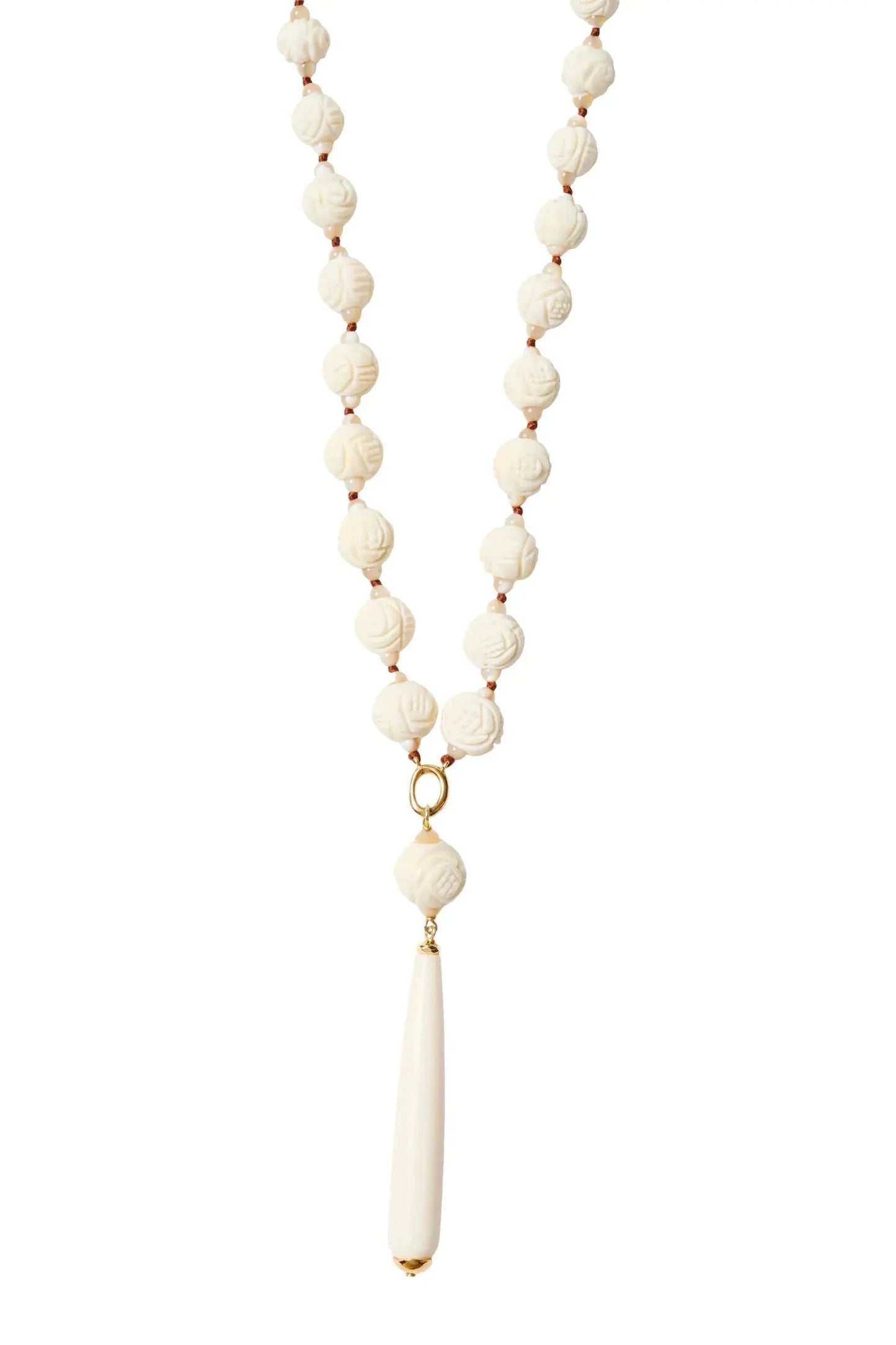 Bone Bead Rosary Necklace-Jewelry-Uniquities