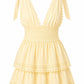 Tiered Eyelet Tie Mini Dress-Dresses-Uniquities