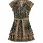 Dotted Foliage Mini Dress-Dresses-Uniquities