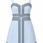 Emilia Lace Trim Mini Dress-Dresses-Uniquities