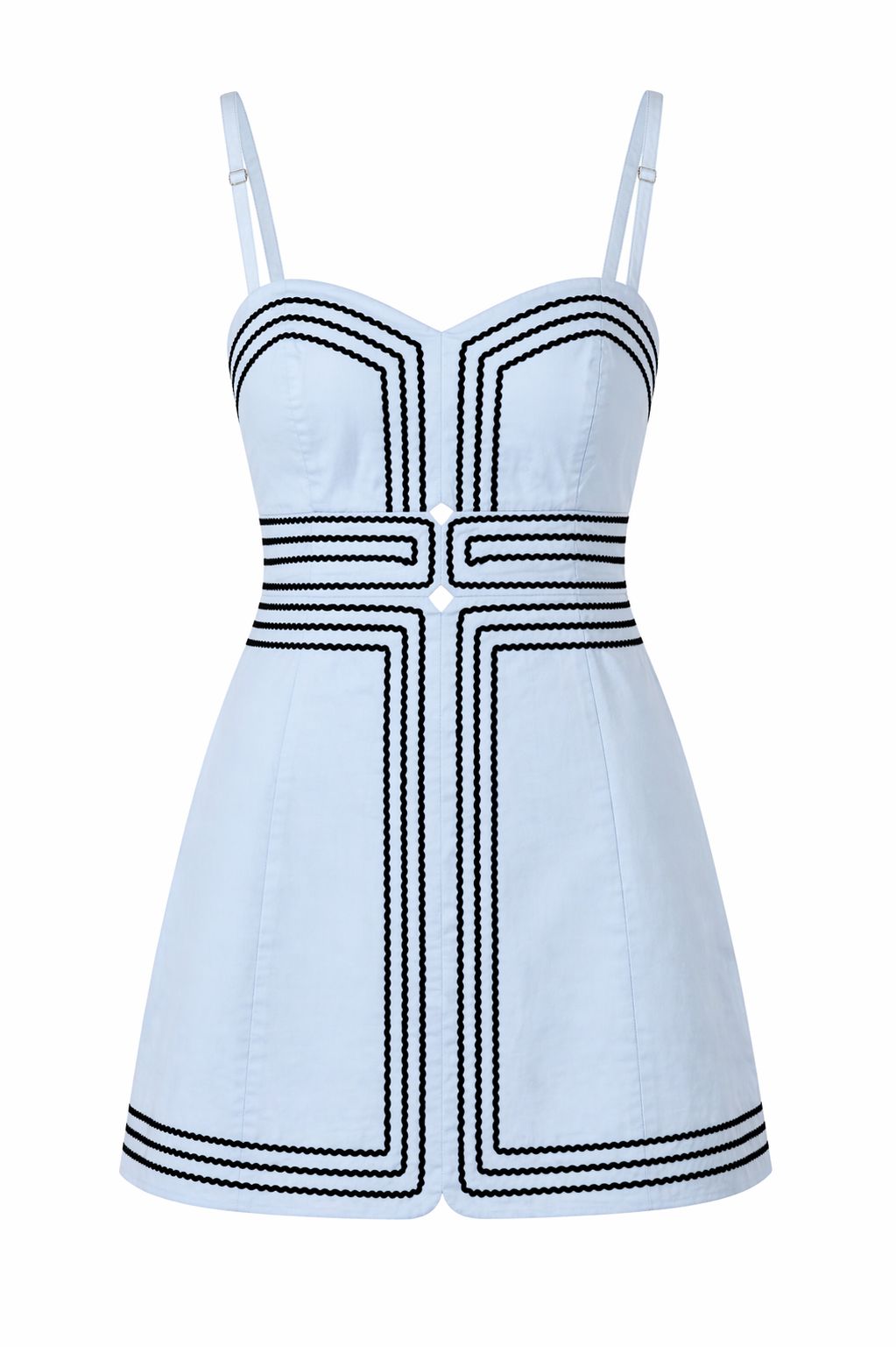 Emilia Lace Trim Mini Dress-Dresses-Uniquities