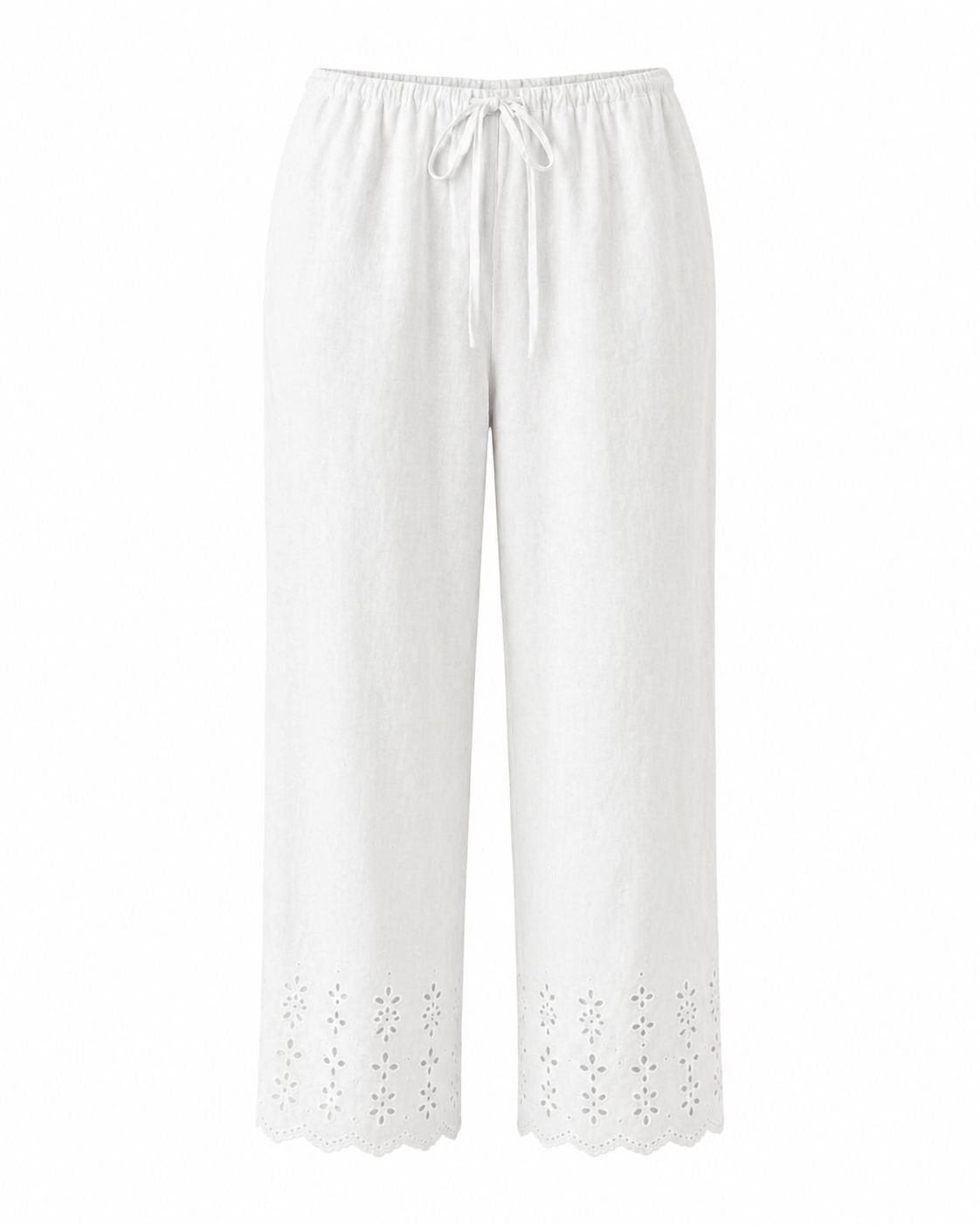 Beach Crop Embroidered Pant-Bottoms-Uniquities