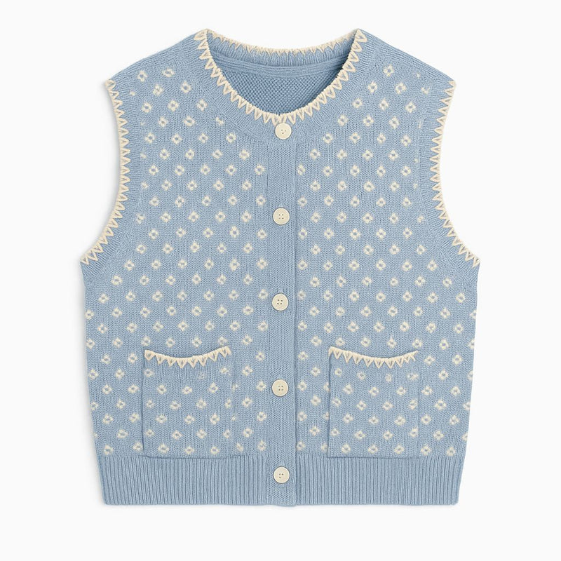 Two Tone Texture Stitch Vest-Tops/Blouses-Uniquities