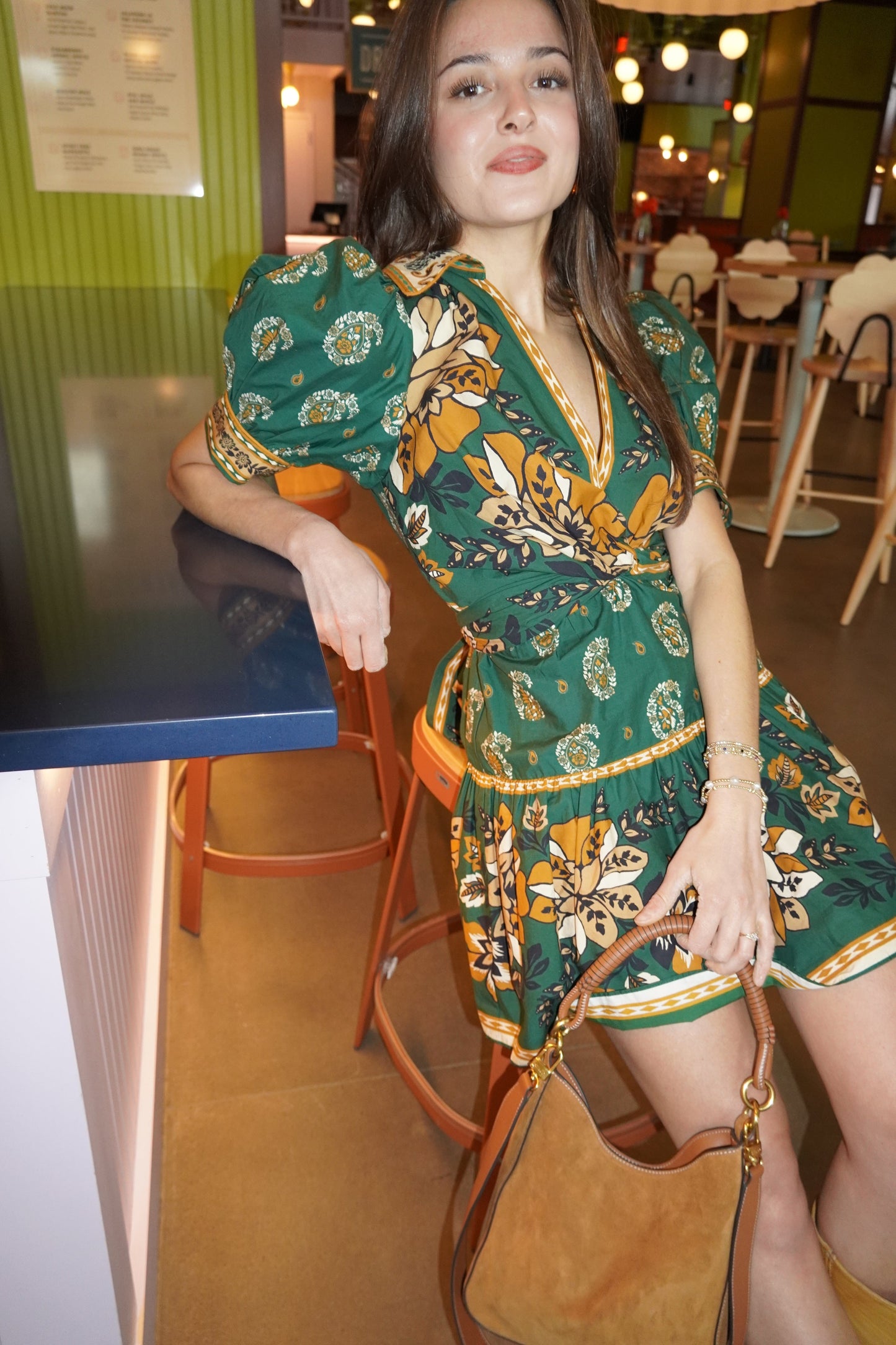 Ayla Green Mini Dress-Dresses-Uniquities