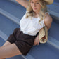 Fluid Pleat Short-Bottoms-Uniquities