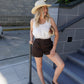 Fluid Pleat Short-Bottoms-Uniquities