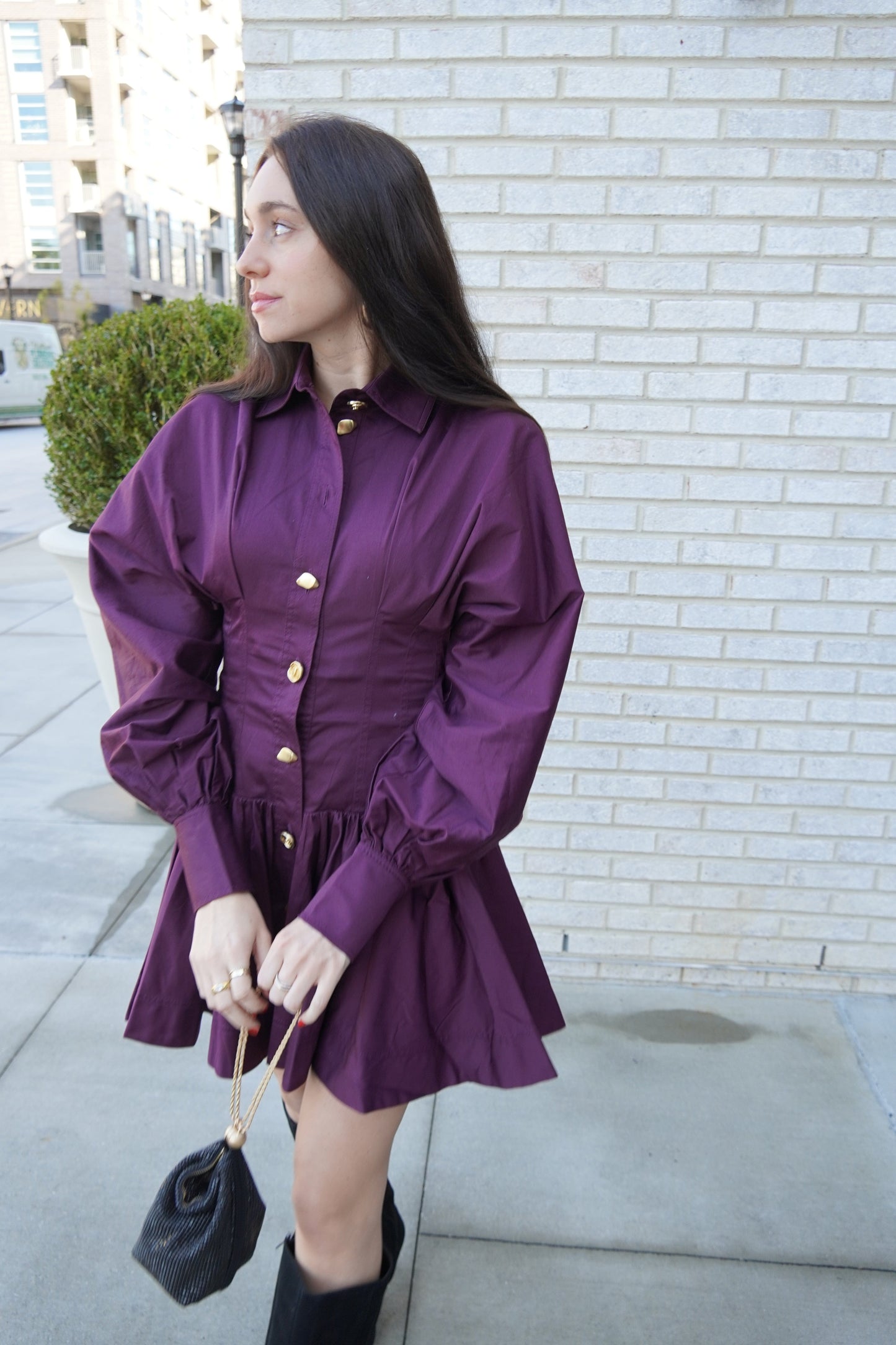Alexa Long Sleeve Mini Dress-Dresses-Uniquities