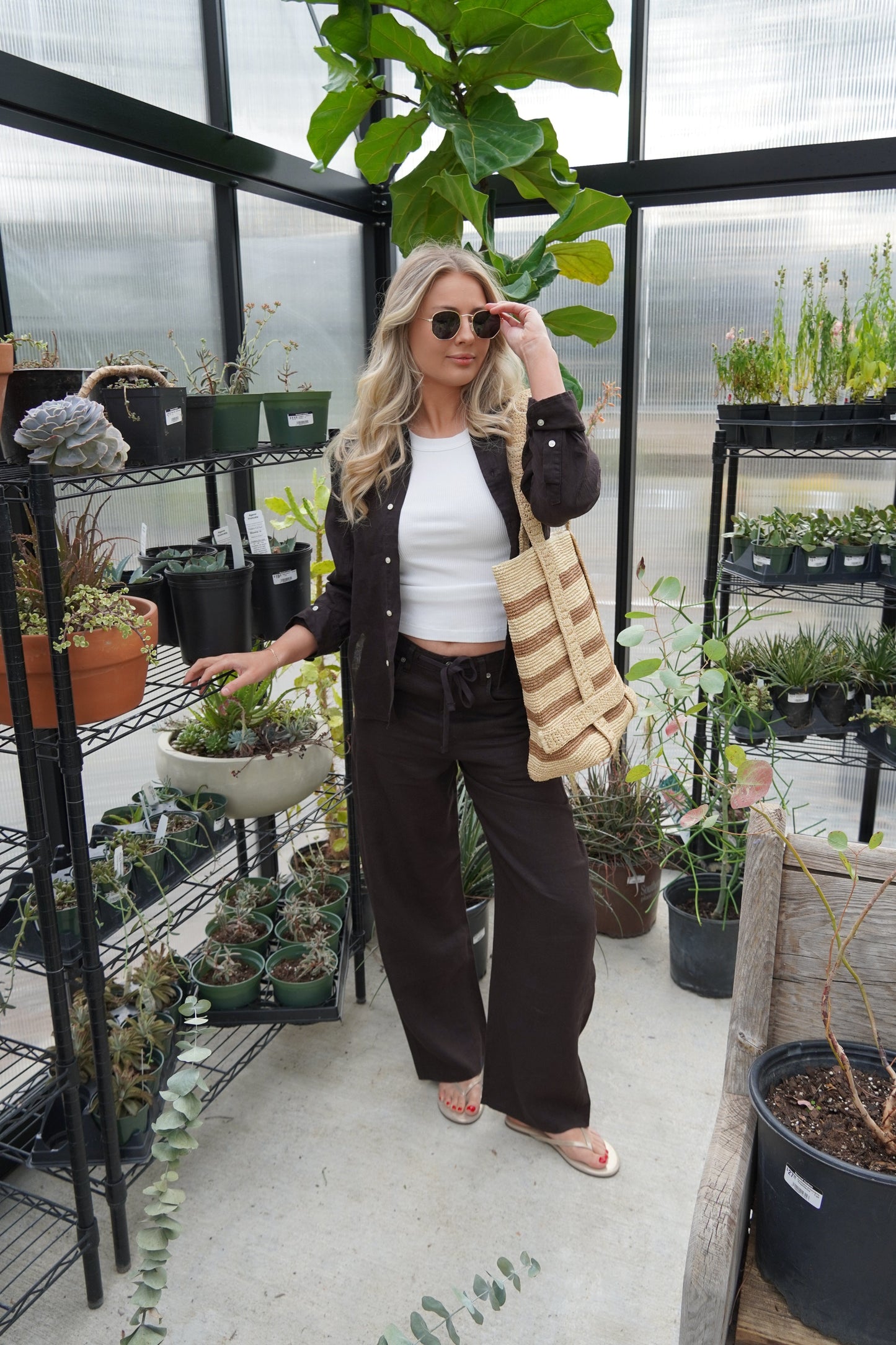 Kayla Shrunken Shirt-Tops/Blouses-Uniquities