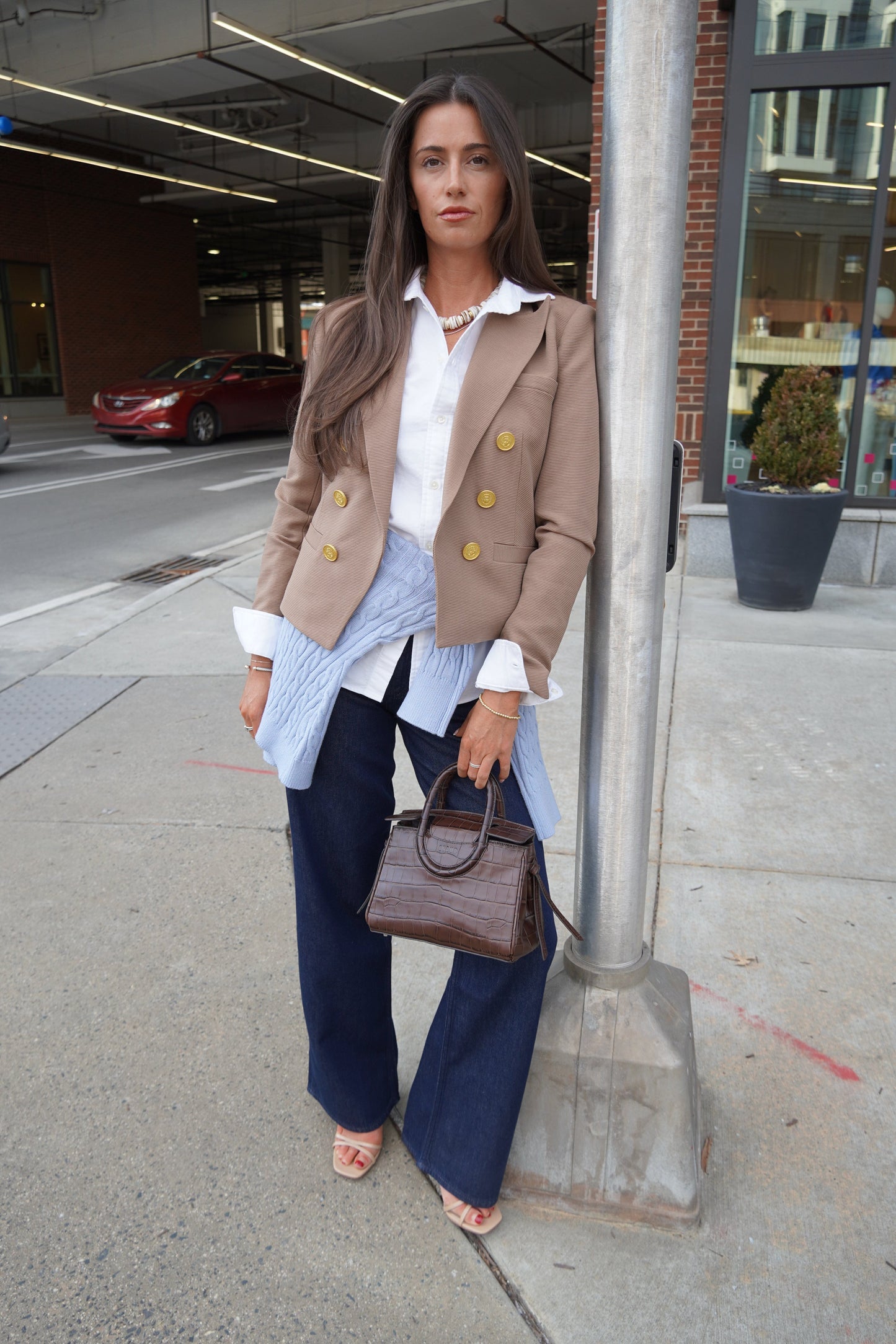 Oxford Button Up Shirt-Tops/Blouses-Uniquities