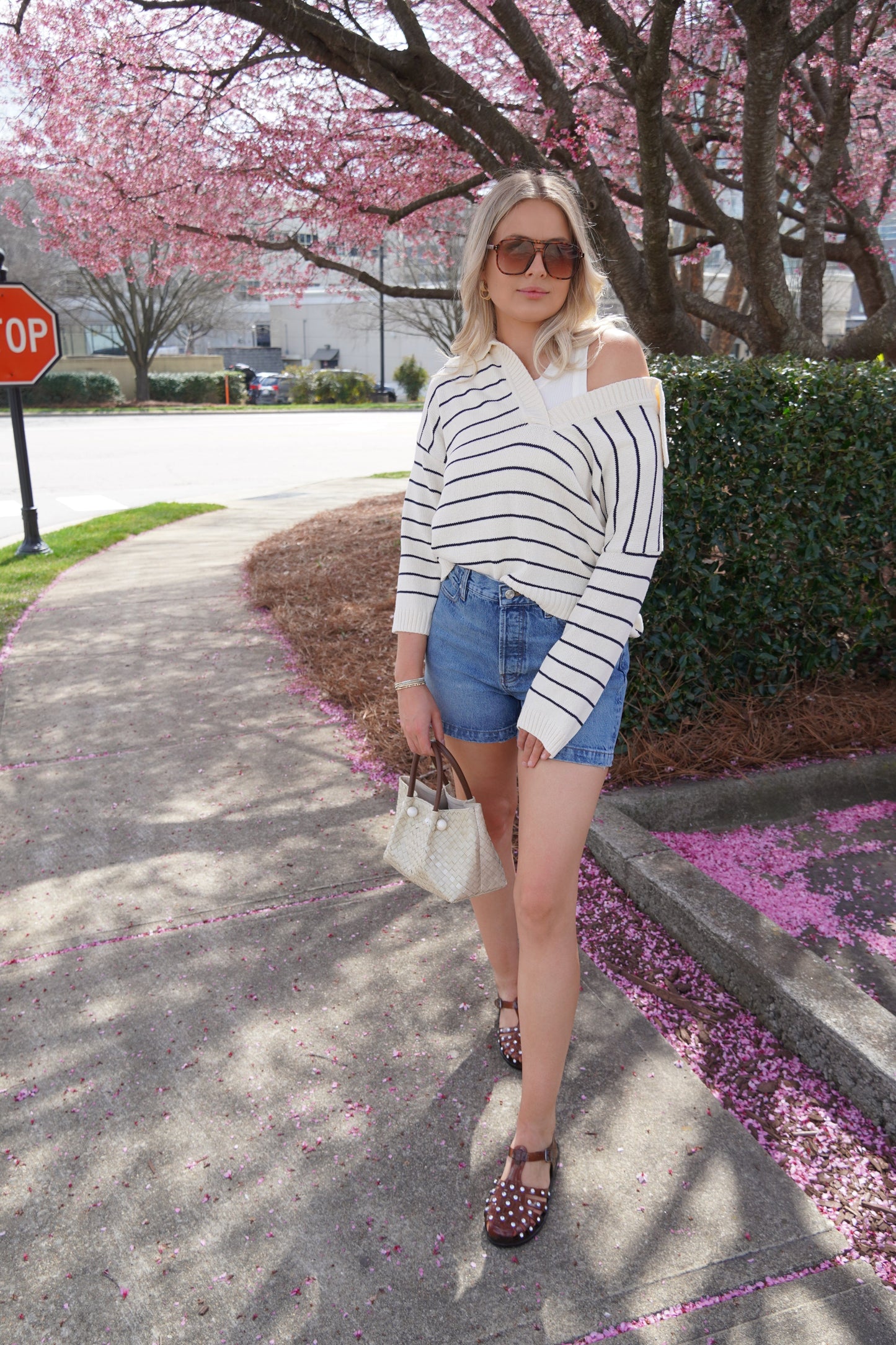 Striped Easy Pullover-Sweaters-Uniquities